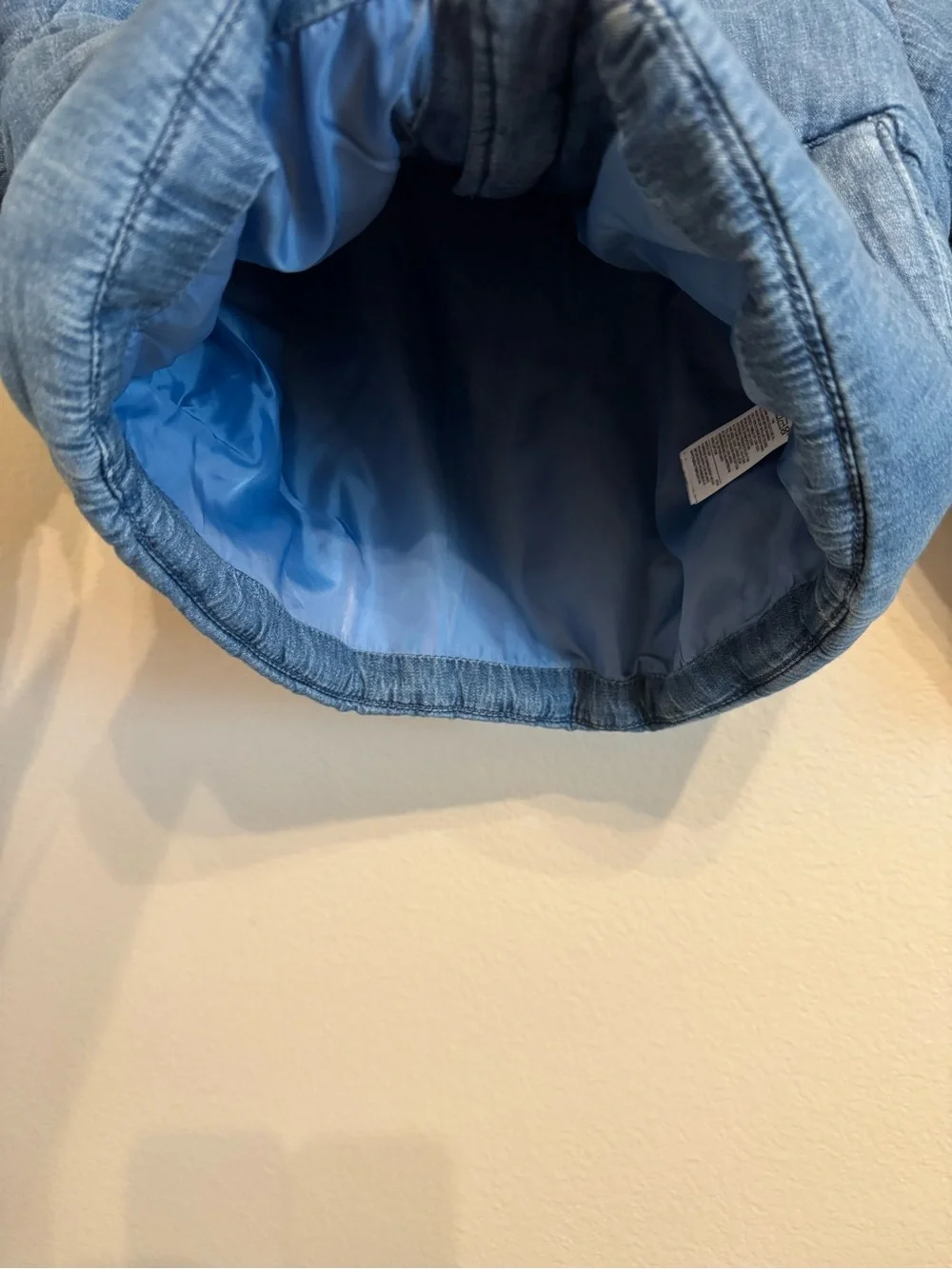 Gap Kids Cozy-Lined Denim Puffer Jacket